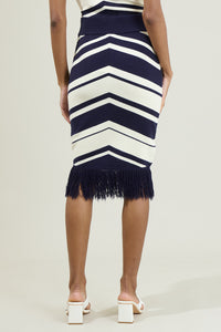 Lydia Striped Midi Skirt