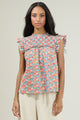 Harlow Floral Smocked Ruffle Top