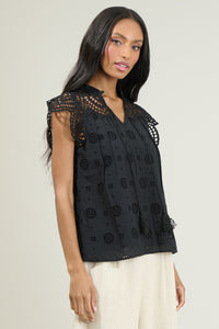 Finna Lace Tassel Tie Top