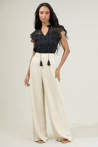 Finna Lace Tassel Tie Top