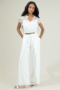 Finna Lace Tassel Tie Top