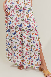 Bess Butterfly Tiered Maxi Dress