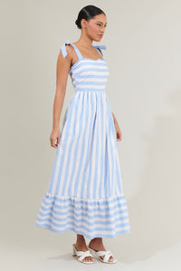 Gracie Sky Striped Maxi Dress