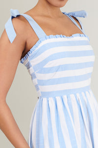Gracie Sky Striped Maxi Dress