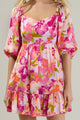 Abigal Floral Evy Sweetheart Mini Dress