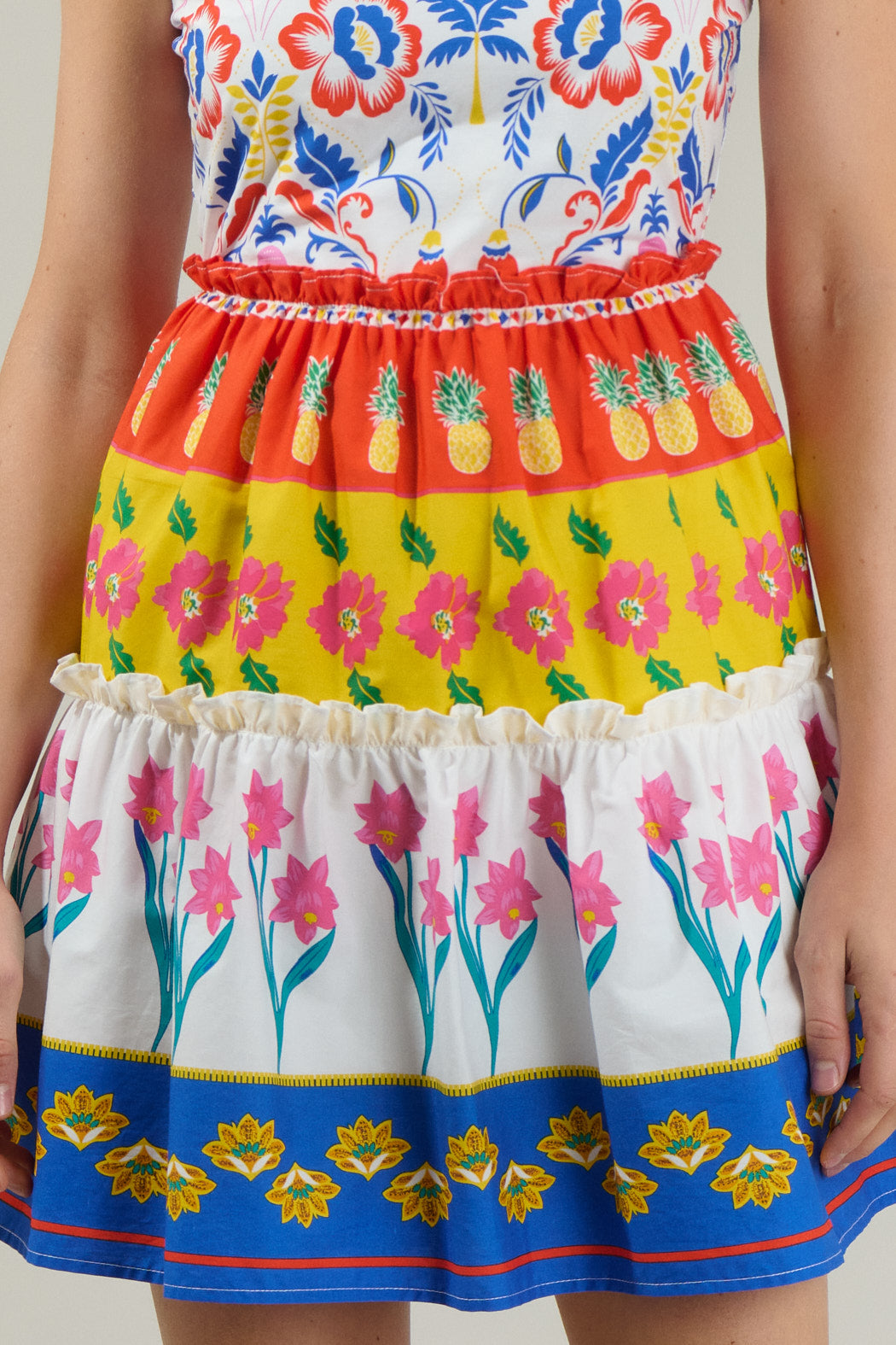 Olympia Floral Ruffle Tiered Mini Dress – Sugarlips