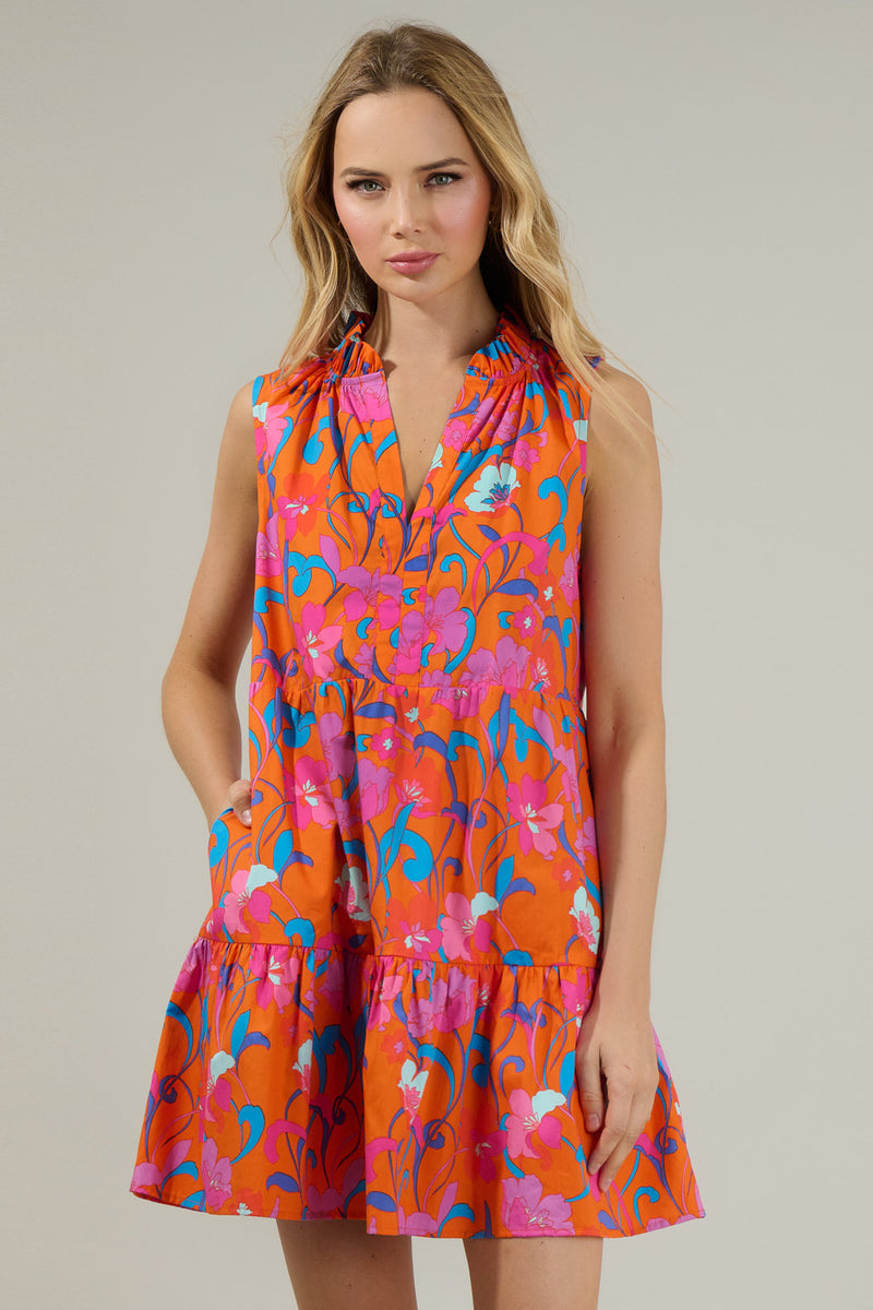 Baila Floral Gemmely Shift Mini Dress Sugarlips