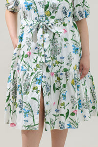 Clove Garden Floral Wynette Tiered Midi Dress Curve