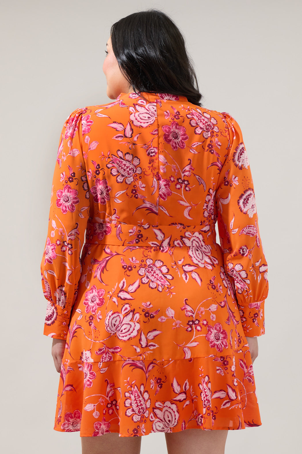 Cosmo Floral Flare Mini Dress Curve – Sugarlips