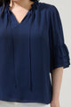 Mindy Breakroom Ruffled Bell Sleeve Blouse Curve