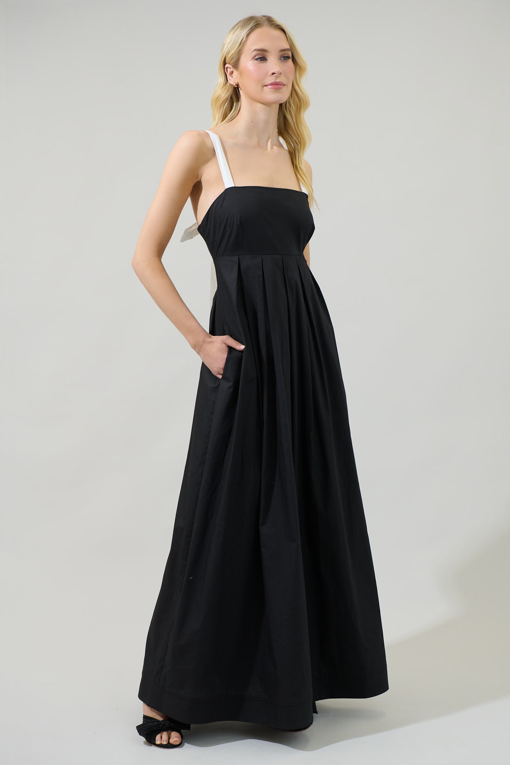 Fabiola Pleated Maxi Dress PINK / M