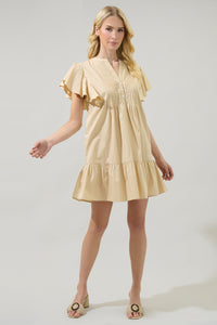 Lizzy Pleated Ruffle Mini Dress
