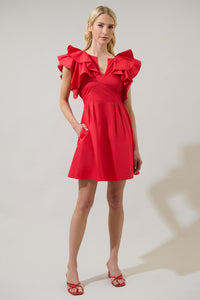 Wilma Ruffle Mini Dress
