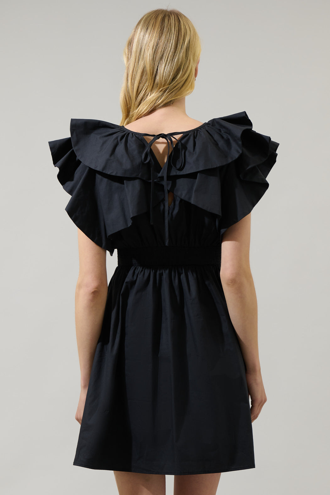 Wilma Ruffle Mini Dress RED / S by Sugarlips Wilma Ruffle Mini Dress RED / S by Sugarlips