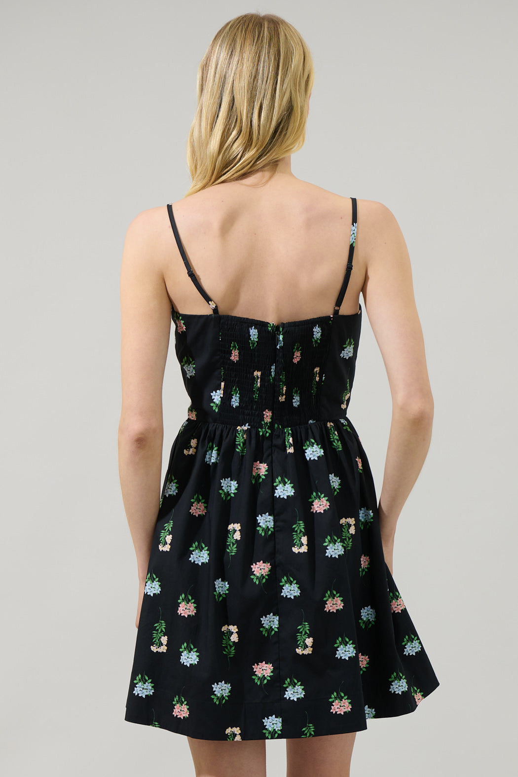 Mayrel Floral Lesly Fit and Flare Dress BLK-CORAL-GREEN / XL by Sugarlips Mayrel Floral Lesly Fit and Flare Dress BLK-CORAL-GREEN / XL by Sugarlips