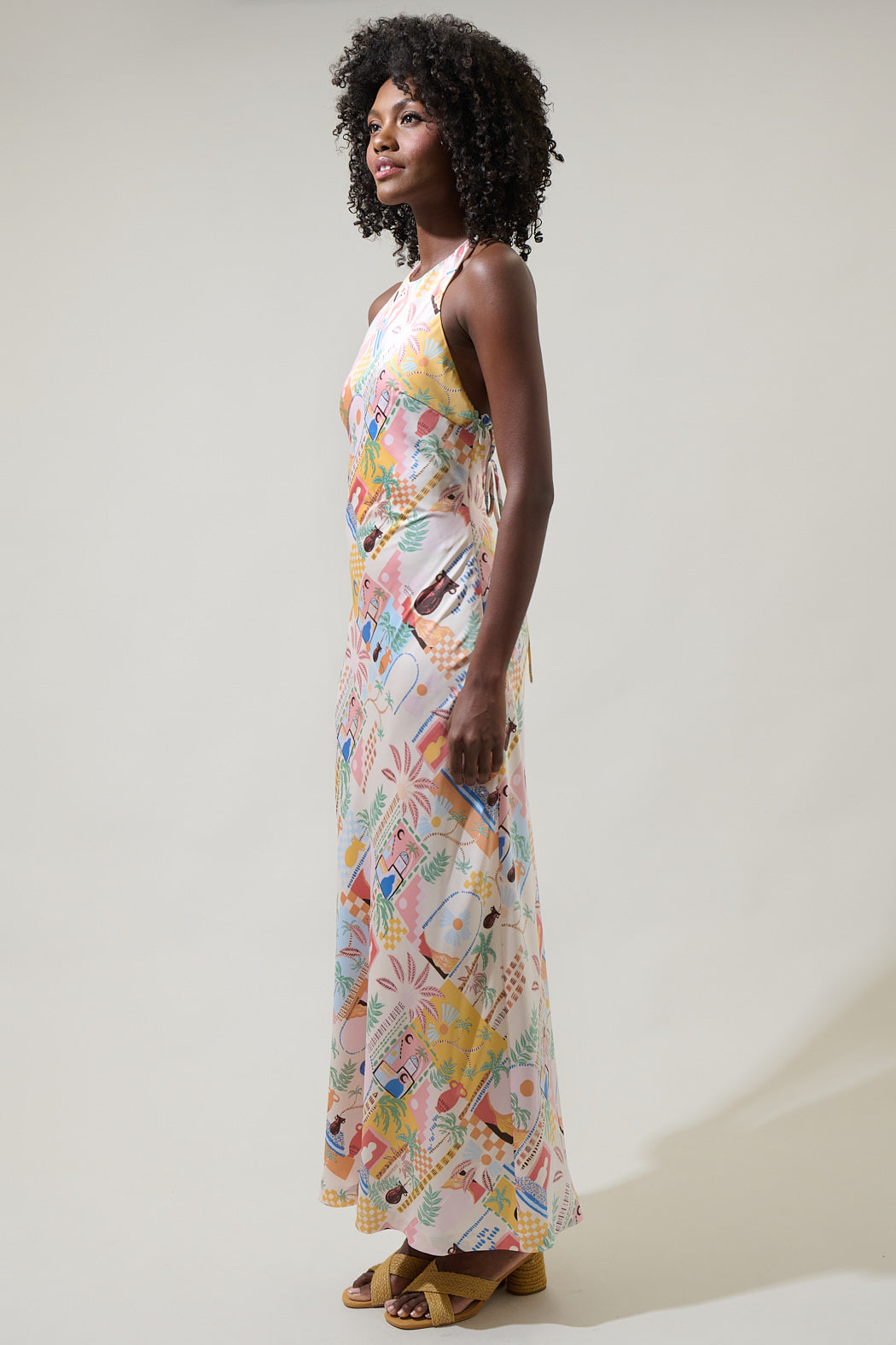 sunset halter dress Two Tides Halter Wrap Mini Dress | Sunset | Womens