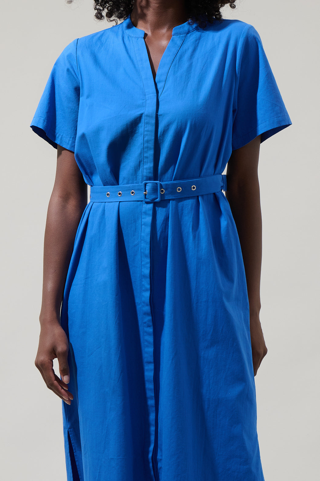 Amira Button Front Midi Dress Black / S by Sugarlips Amira Button Front Midi Dress Black / S by Sugarlips