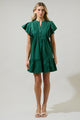 Lizzy Pleated Ruffle Mini Dress