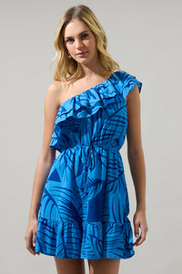Maia Tropics Paradise One Shoulder Mini Dress