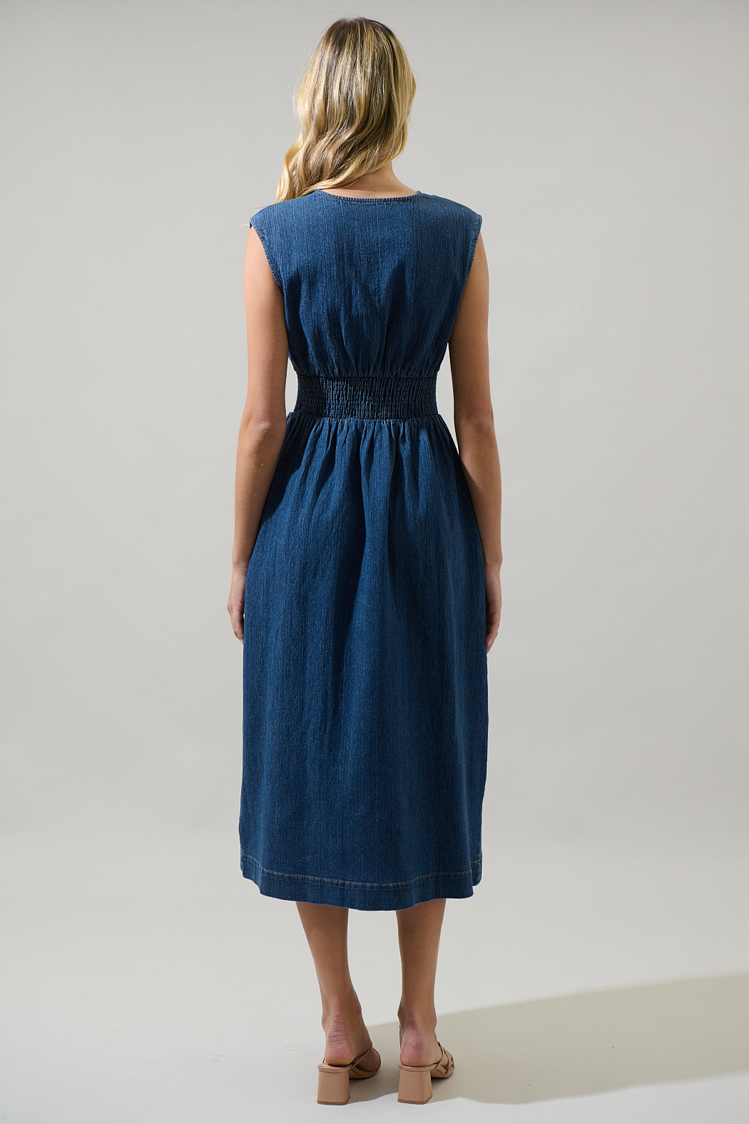 gabriella midi dress Sleeveless Midi Gabriella Dress Mallorca in Print Satin | XS