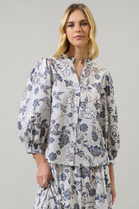Bryony Floral Ima Button Up Top
