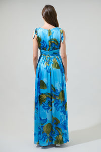 Neiva Floral Descanso Pleated Maxi Dress