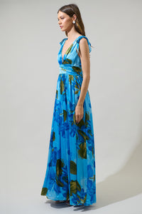 Neiva Floral Descanso Pleated Maxi Dress
