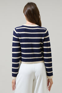 Kassidy Striped Cropped Cardigan