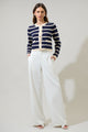 Kassidy Striped Cropped Cardigan