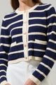 Kassidy Striped Cropped Cardigan