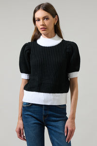 Winry Color Block Sweater Top