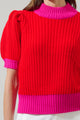 Winry Color Block Sweater Top