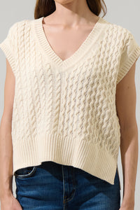 Tacey V-Neck Sweater Vest Top