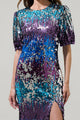 Navette Short Sleeve Sequin Midi Dress