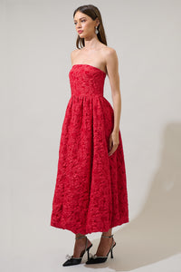 Arielle Jacquard Belle Strapless Maxi Dress