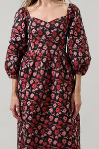 Fredonia Floral Dila Jacquard Midi Dress