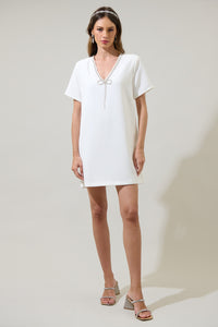 Stazie V-Neck Shift Mini Dress