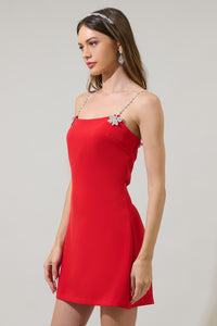 Ruby Bow A-Line Mini Dress