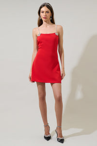 Ruby Bow A-Line Mini Dress