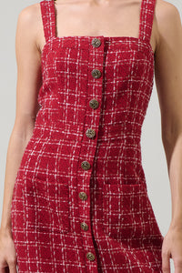 Narol Tweed Button Down Mini Dress