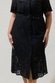Carlini Lace Button Up Midi Dress Curve