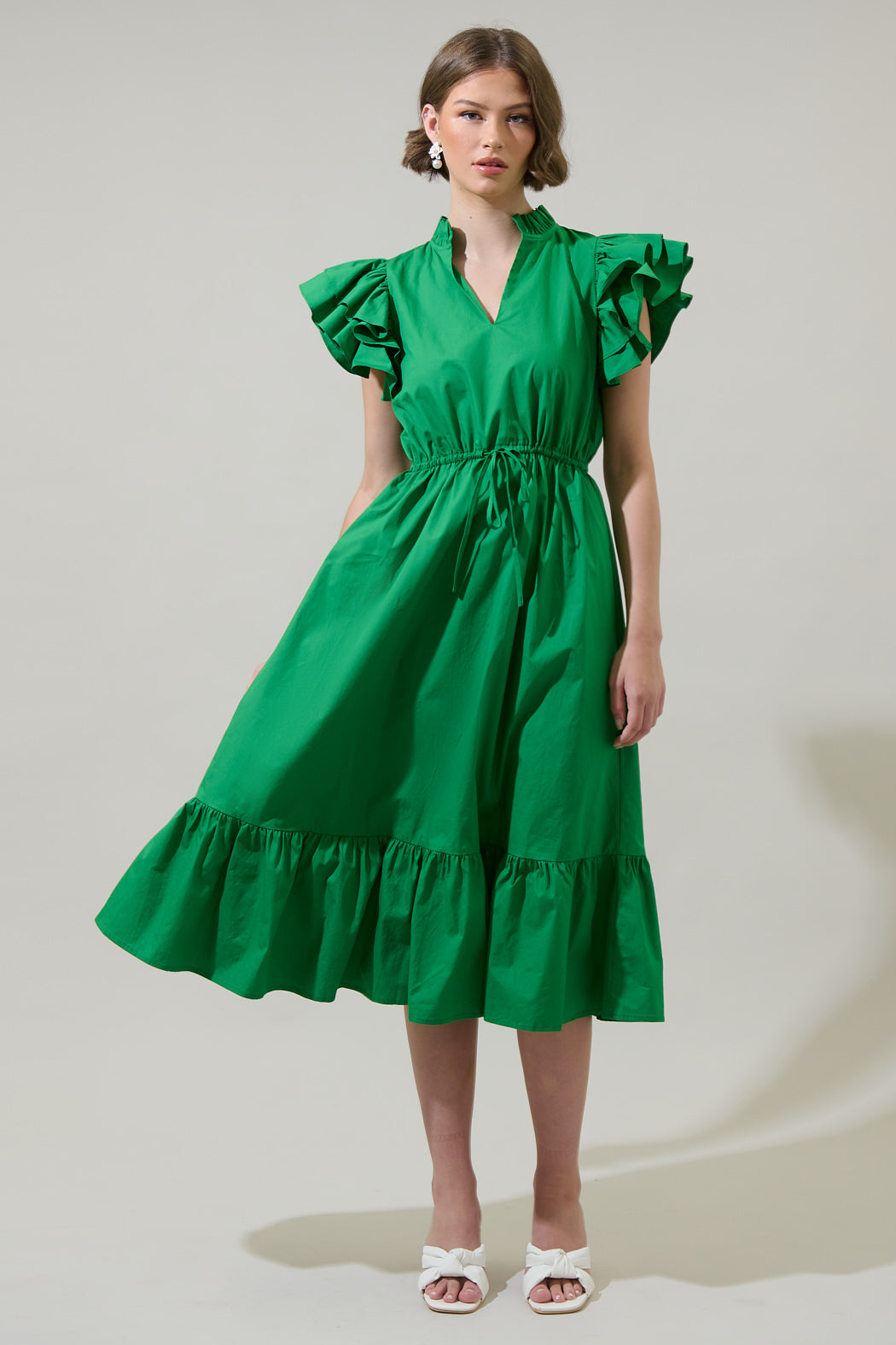 Miley Dillan Midi Ruffle Dress Sugarlips Miley Dillan Midi Ruffle Dress Sugarlips