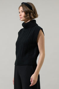 Anaya Turtle Neck Ribbed Sweater Top