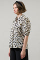 Jaleah Bubble Sleeve Button Up Blouse