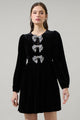 Glow Bow Velvet Dress