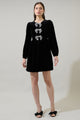 Glow Bow Velvet Dress