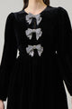 Glow Bow Velvet Dress