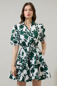 Kane Floral Stacie Button Down Mini Dress