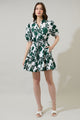 Kane Floral Stacie Button Down Mini Dress