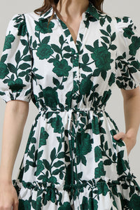 Kane Floral Stacie Button Down Mini Dress